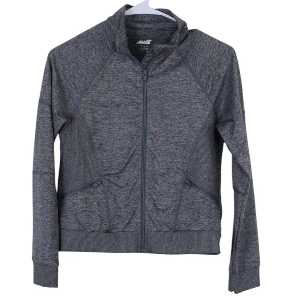 Girl's Avia Lightweight Soft Grey Athletic Casual Performance Jacket Athleisure
